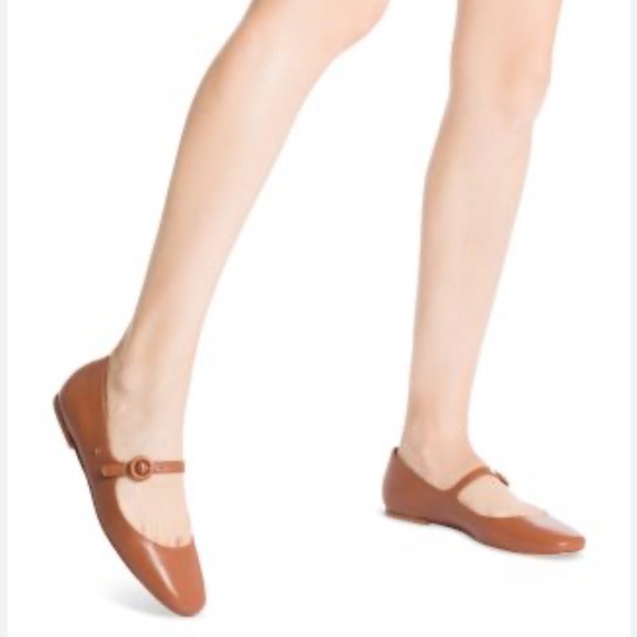 Larroude Shoes - NWOB Larroudé Blair Mary Jane Ballet Flats in caramel